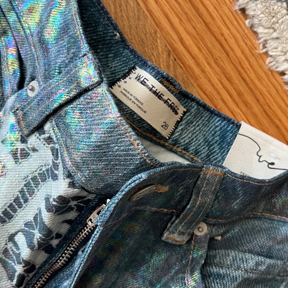 We The Free Tinsley Printed High-Rise Illusions Jeans Size 26 NWT - Picture 11 of 16